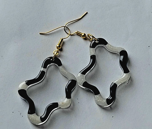 EDS Zebra Pattern Awareness Squiggle Earrings