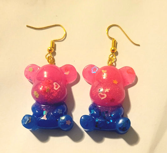 Gummy Bearrings - Customizable - Order in ANY colour - Dangly or Stud