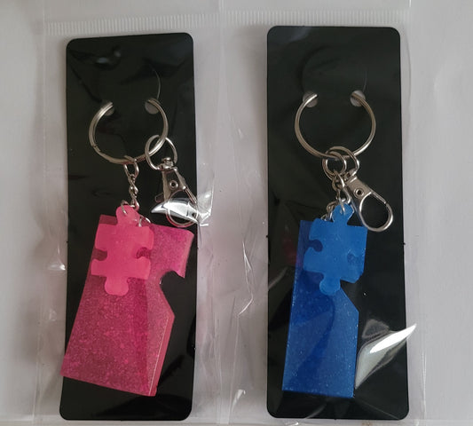 His and Hers "You're My Other Half" Keychains - Glow-In-The-Dark-